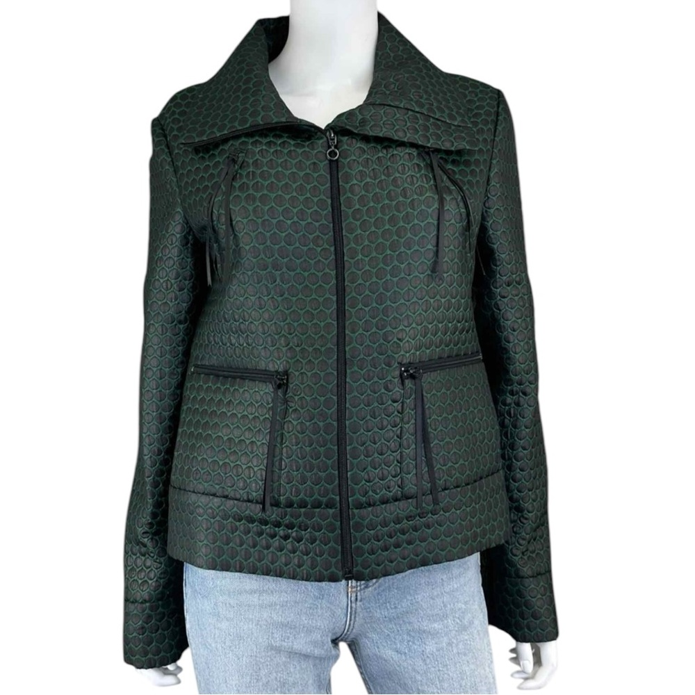 CARLISLE NWT Green Polka Dot Dotty Dress Jacket Size 10 I0363